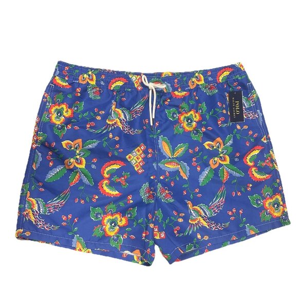 Polo Ralph Lauren Men’s 4XB Swim Trunks Lined Shorts Pockets Drawstring Floral - Picture 12 of 12